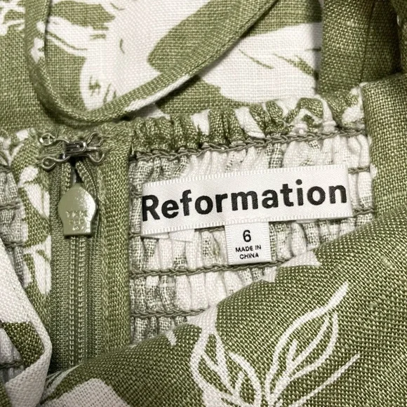 REFORMATION Frankie Linen Dress - Picture 13 of 17